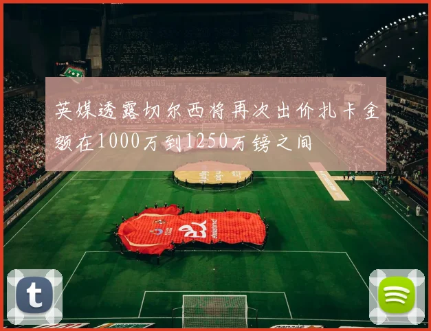 英媒透露切尔西将再次出价扎卡金额在1000万到1250万镑之间